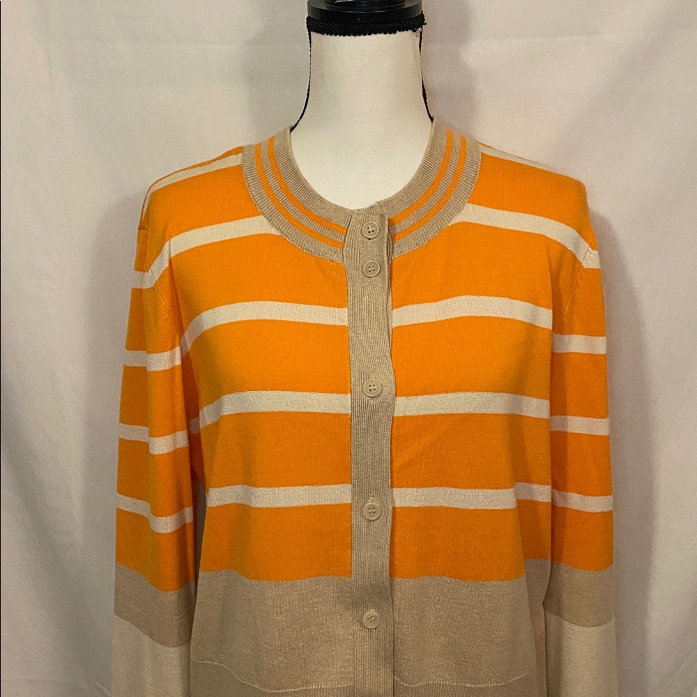 NorthStyle Beige and Orange Knit Cardigan